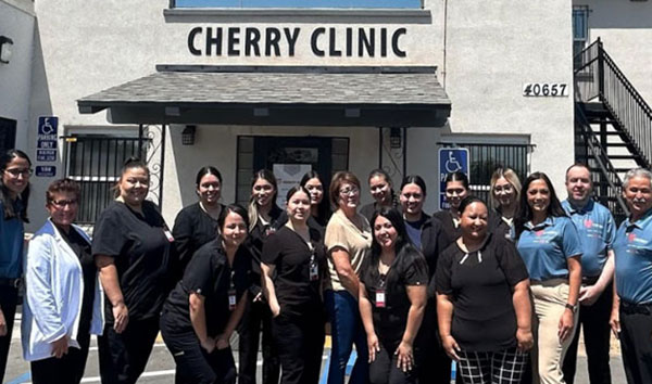 Cherry clinic staff outside of clinic
