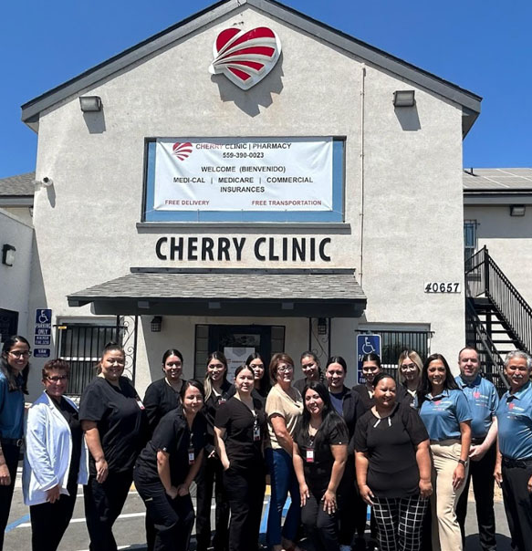 Cherry Clinic staff outside building